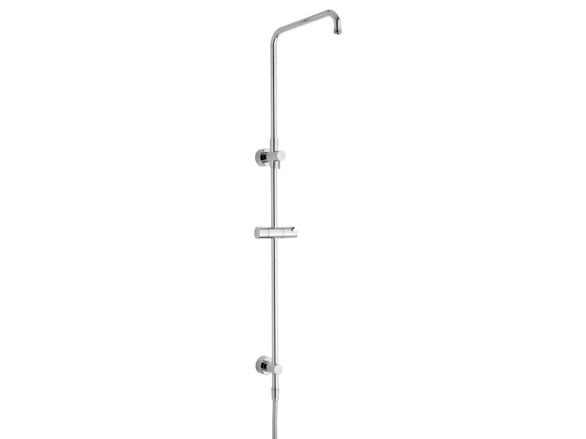 Nikles Twin Rail Shower Square Rail Only with Top Rail Water Inlet