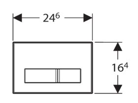 Geberit Sigma 50 Dual Flush Plate Akril Jet Black