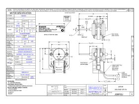 Specification Sheet - J03RF03 Frost Free Fan Motor (Clock)