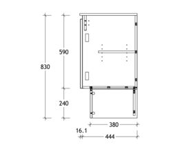 Posh Solus Vanity Unit with Kick (Acrylic Top) 1 Door, 2 Drawers 900mm