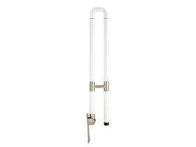 Wolfen Wall Mounted Support Arm White & Stainless Steel