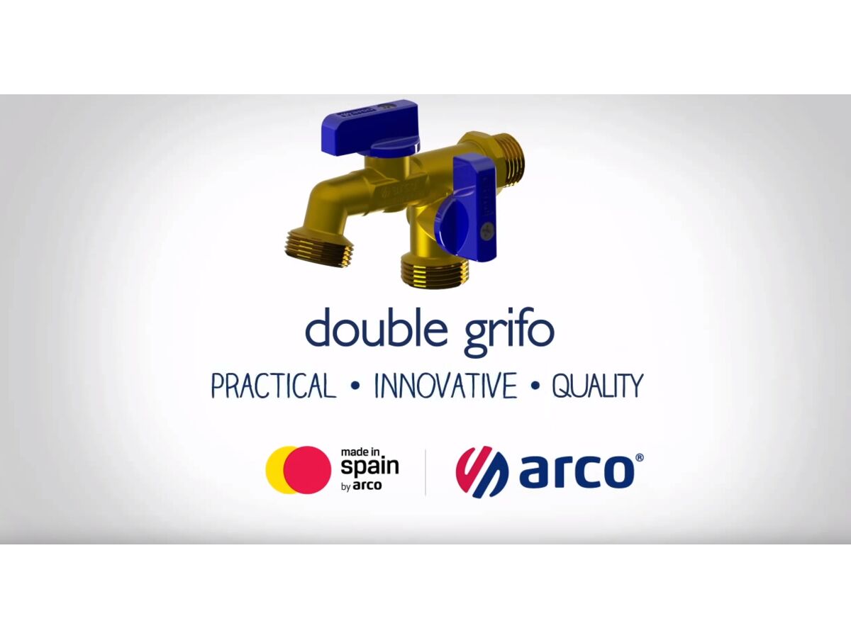 Arco Double Grifo with Non Return Valve Chrome Male 15mm from Reece