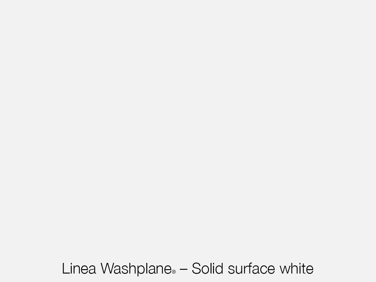 Linea Single Washplane Solid Surface White