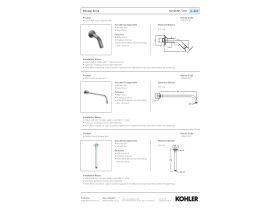 Specification Sheet - Mount Shower Arm