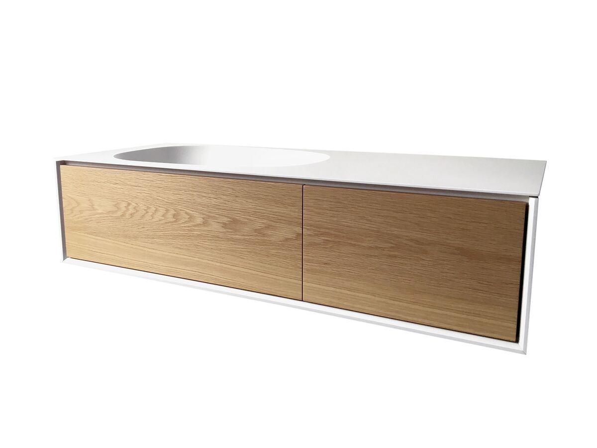 Issy Glide Wall Hung Single Bowl 2 Drawer