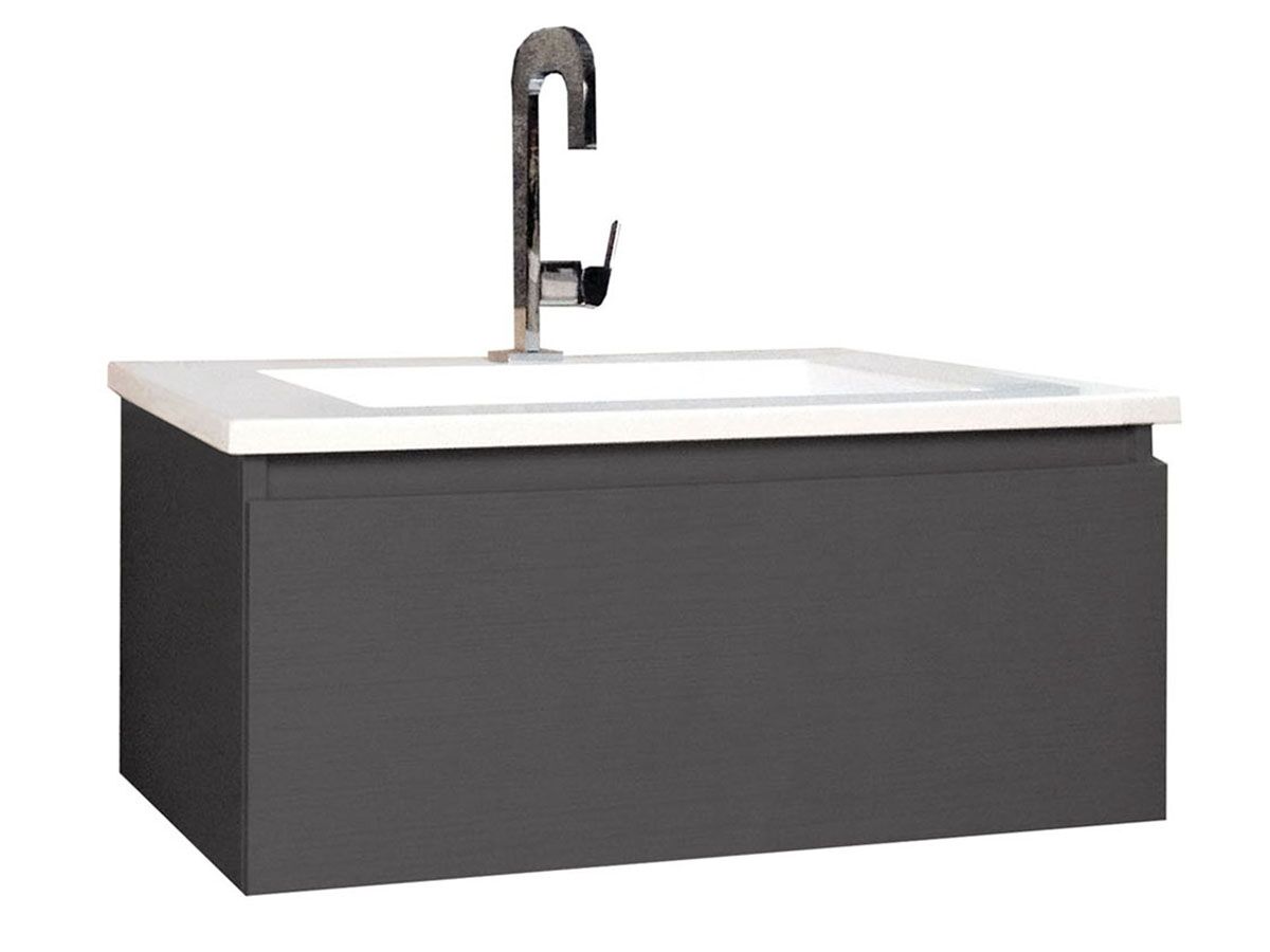 Posh Solus Wall Hung Vanity Unit (Acrylic Top) 1 Drawer 600mm