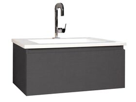 Posh Solus Wall Hung Vanity Unit (Acrylic Top) 1 Drawer 600mm