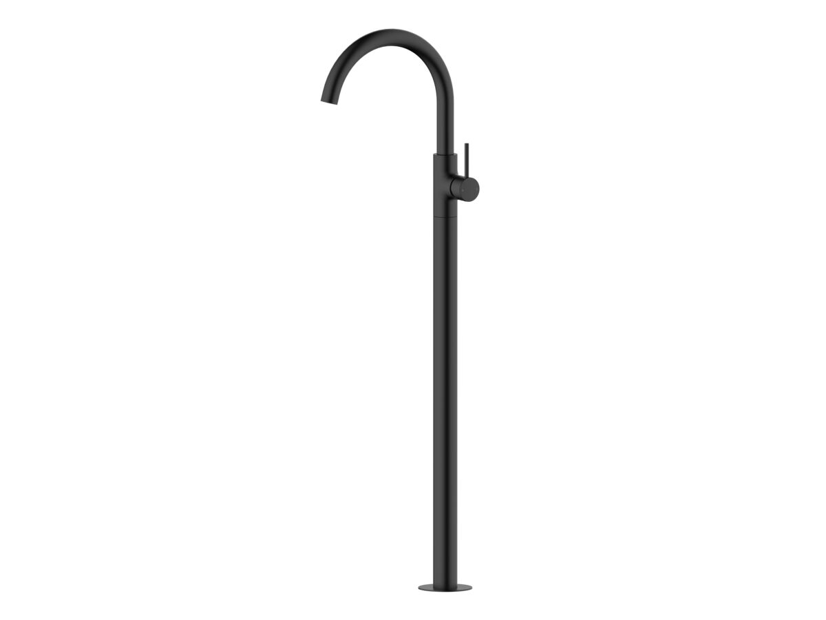 Mizu Drift Floor Mounted Bath Mixer Matte Black