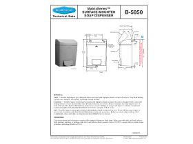 Specification Sheet - Bobrick Surface Mounted Soap Dispenser