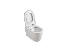 Kado Lux Wall Hung Rimless Pan with Soft Close Quick Release Seat White (4 Star)