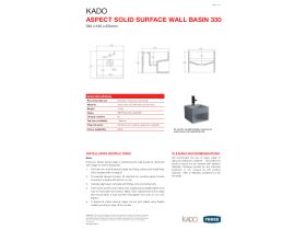 Technical Guide - Kado Aspect Solid Wall Basin 330x330mm 1 Taphole White