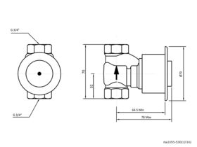 RBA Long Run Shower Valve 30 Seconds Chrome