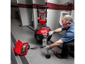 Milwaukee MX Fuel Sewer Drum Machine with Powertredz Lift Assist