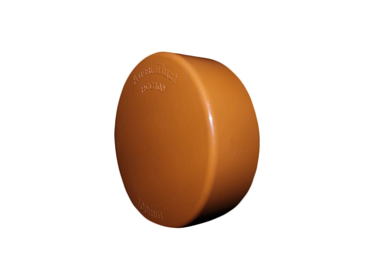Conduit End Cap 100mm Orange from Reece
