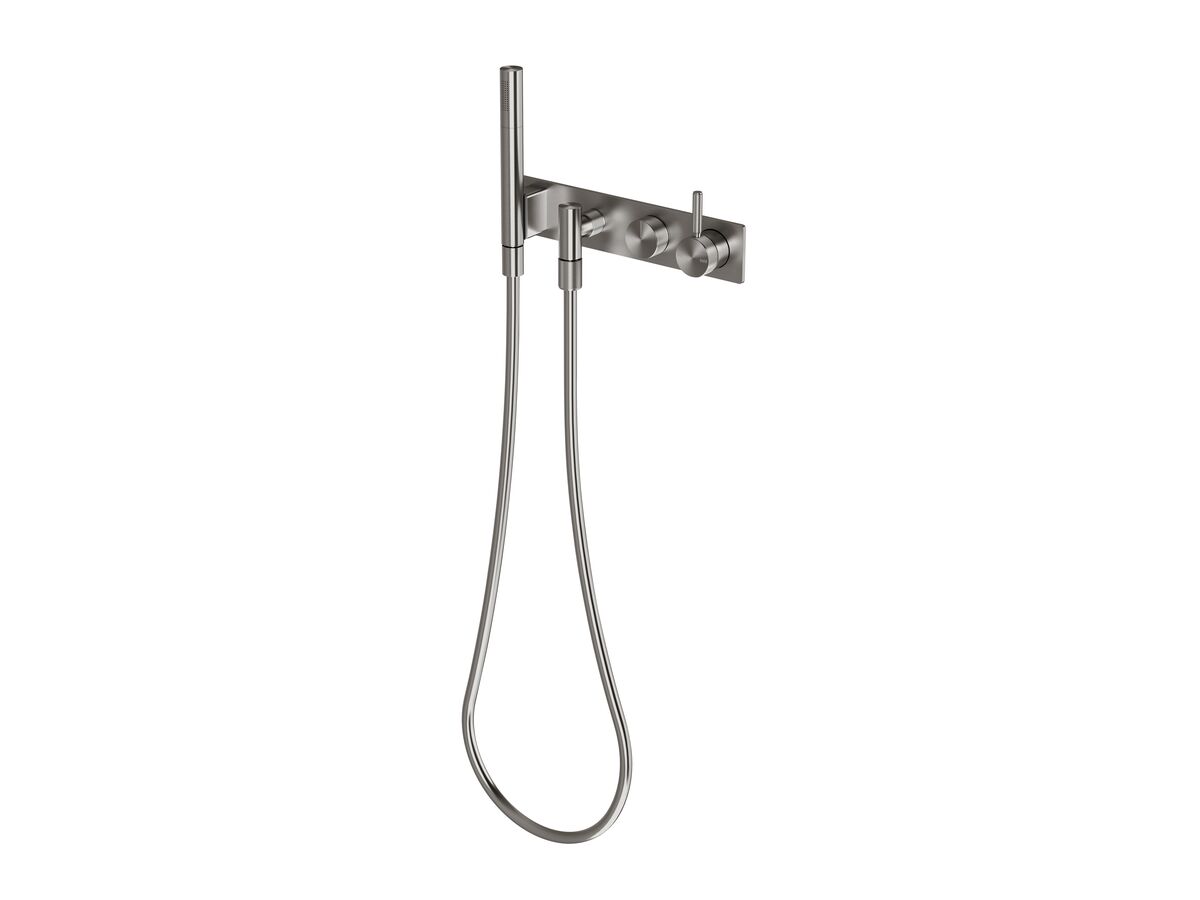 Hero - Milli Etch Shower Mixer Tap System with Hand Shower Brushed Gunmetal (3 Star)