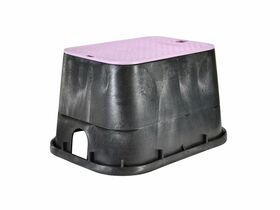 NDS Recycled Plastic Valve Box Black/Purple 14 x 19 x 12"