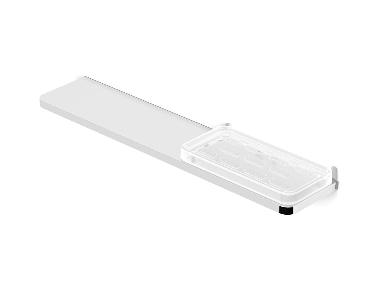 Milli Glance Wall Mounted Soap Dish With Shelf 380mm Chrome