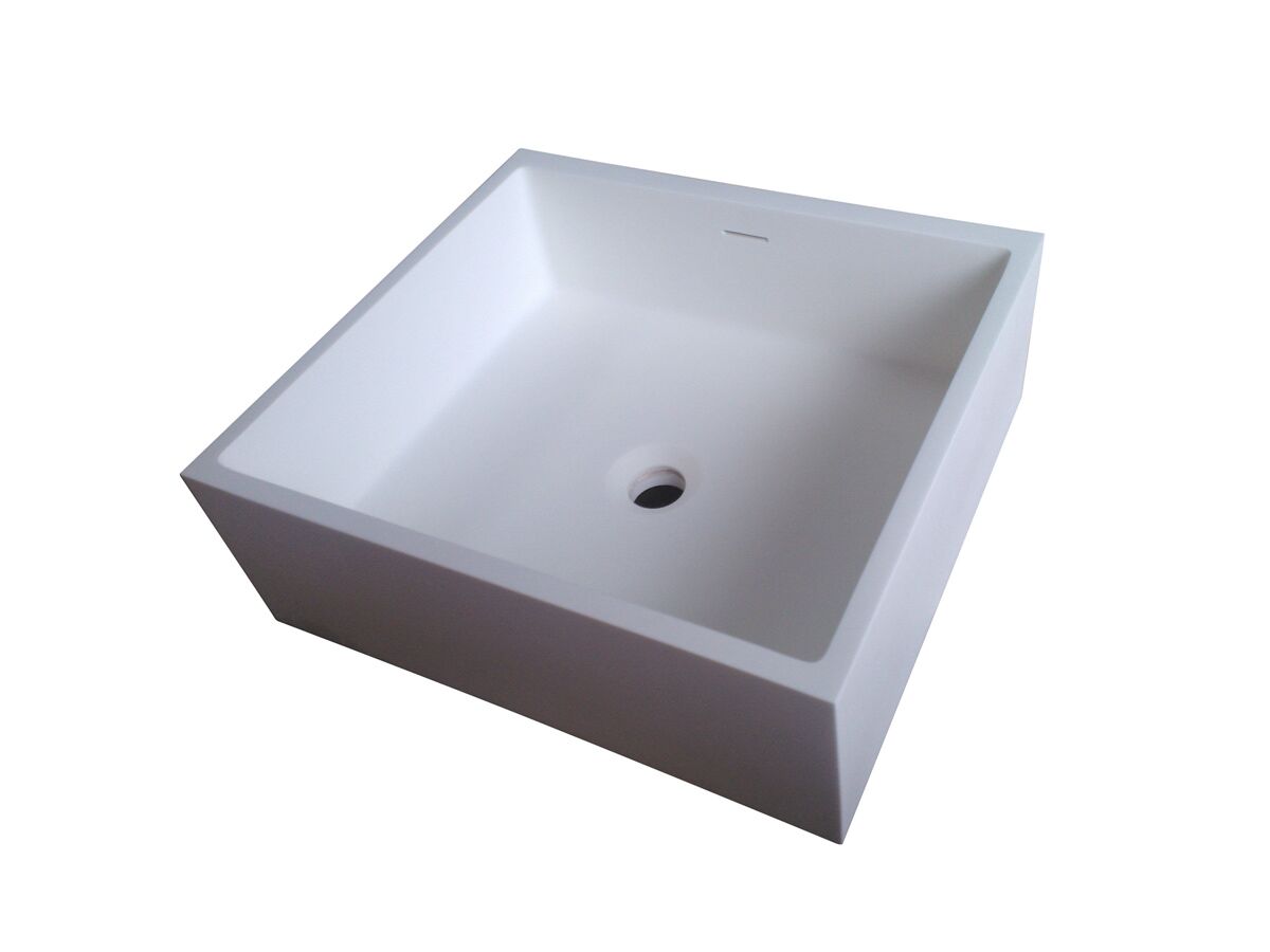 Kado Aspect Solid Basin 400 x 410mm with Overflow White