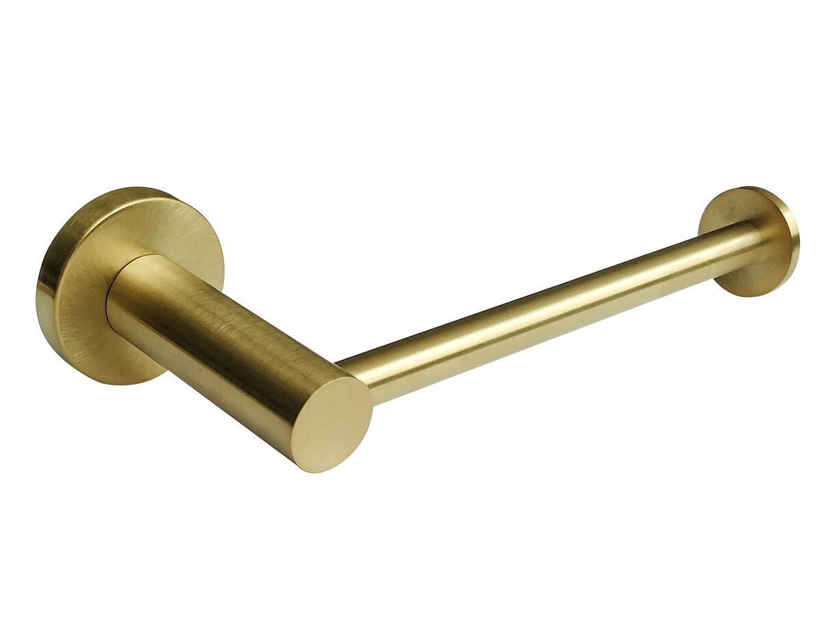 Mizu Drift Straight Toilet Roll Holder Brushed Brass