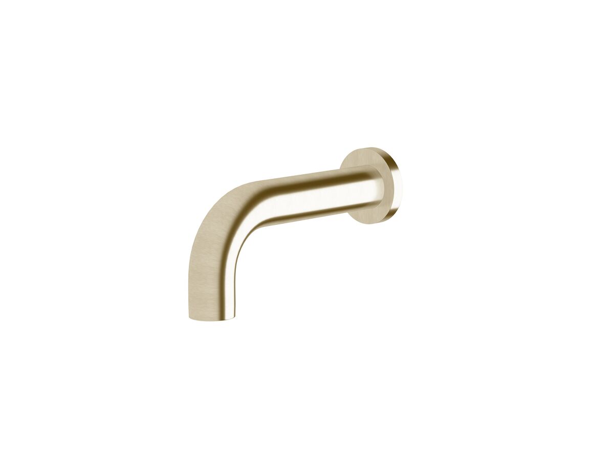 Scala 32mm Curved Wall Bath Outlet 160mm LUX PVD Brushed Platinum Gold