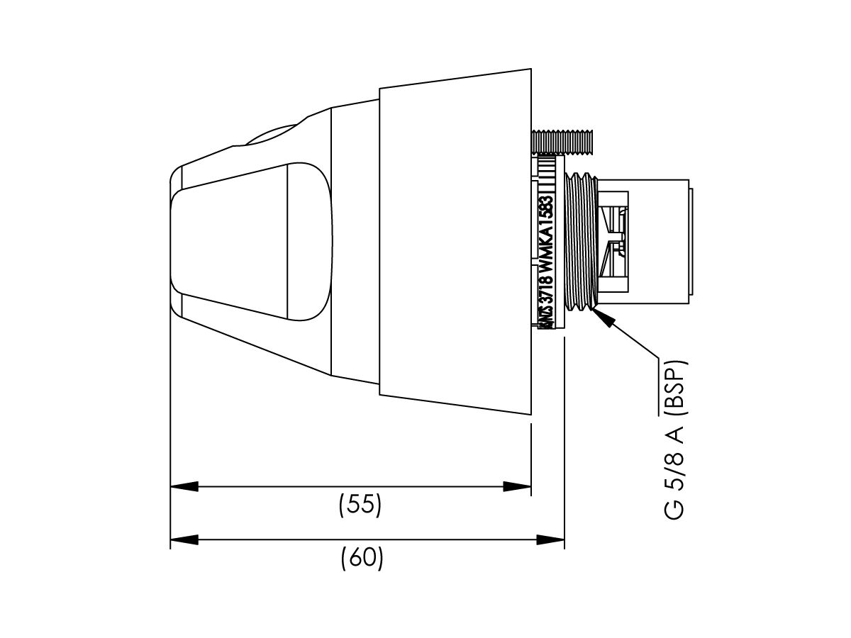 Enware Detention Recess Adaptor Chrome