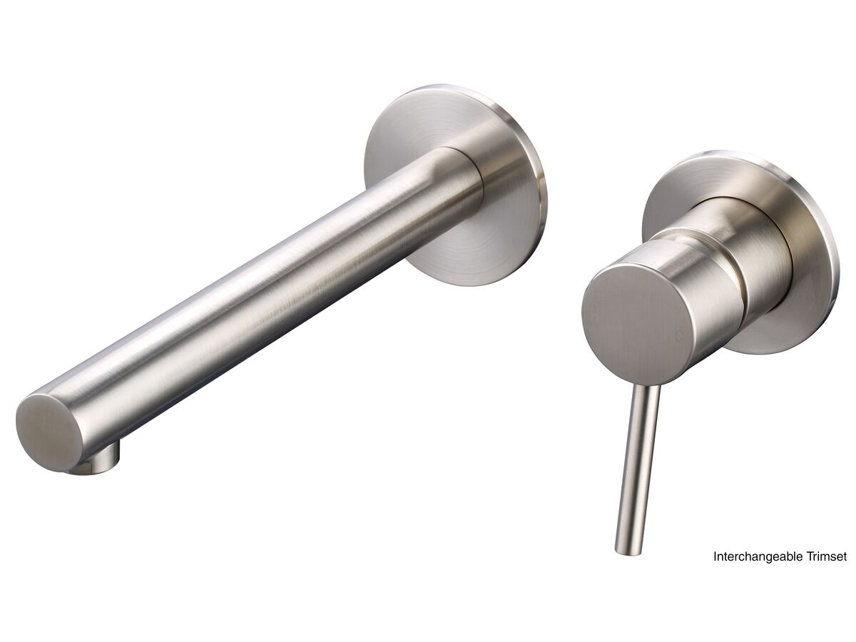 Mizu Drift MK2 Wall Bath Mixer 2Piece Kit Brushed Nickel from Reece