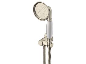Milli Monument Handshower with Swivel Water Inlet Wall Bracket Brushed Nickel (3 star)