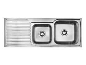 Posh Solus MKII 1 3/4 Bowl Inset Sink 1200mm Right Hand Bowl 1 Taphole Stainless Steel