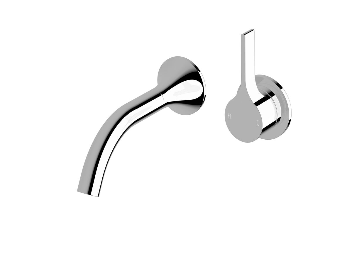 Milli Oria Wall Bath Mixer Outlet System 165mm Chrome