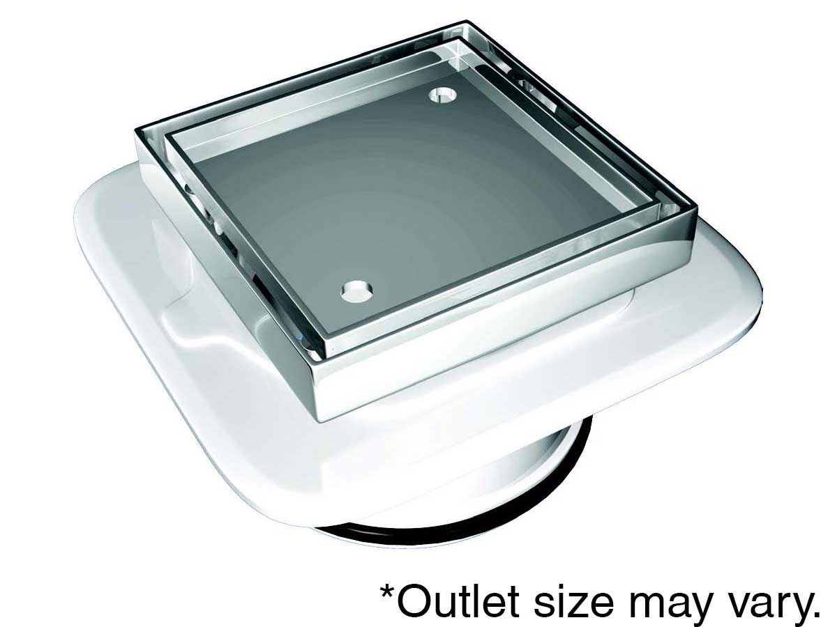Mega Flow Reece Bounty Bermuda Mega Waste Square Chrome 100mm from Reece