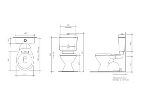 Posh Solus MK2 Low Level Link Plastic Toilet Suite S Trap White (4 Star)