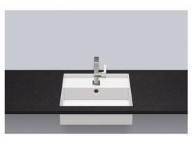 Alape Step Flush Mounted Basin 1 Taphole 500mm White