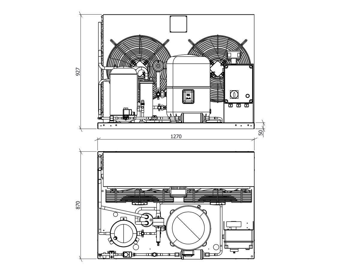 Ryker Condensing Unit GH271MHA12 12HP from Reece