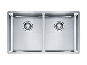 Franke Bow BXX220-36 Double Bowl Inset/ Undermount/ Flushmount Sink Only Stainless Steel