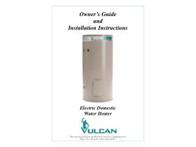 Installation Instructions - Vulcan electric domestic 050-125 - 122269