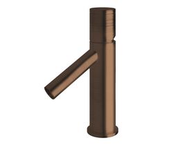 Milli Pure Basin Mixer Tap with Cirque Textured Handle PVD Brushed Bronze (6 Star)