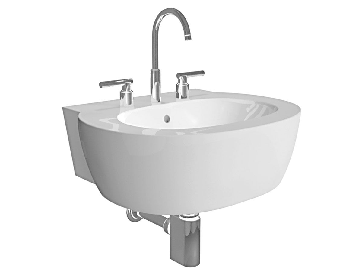 Pozzi Ginori Easy 02 Wall Basin 600mm 1 Taphole White