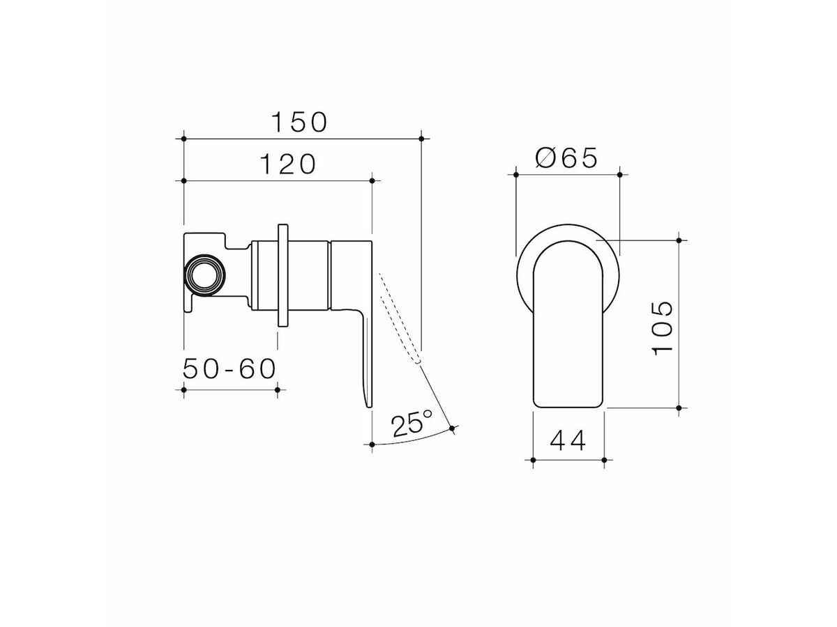 Urbane II Bath / Shower Mixer Round Cover Plate Chrome