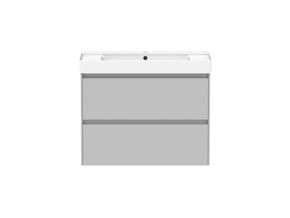 Roca Ona Vanity All Drawer Twin Centre Bowl 800mm Matte Grey