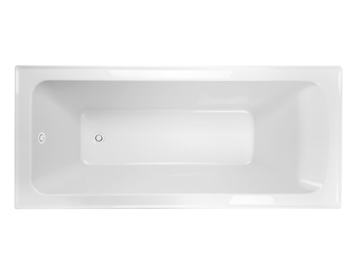 Base Acrylic Inset Bath 1520 x 715 x 380mm with Overflow Gloss White