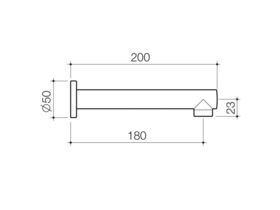 Caroma Liano Nexus Bath Outlet Black