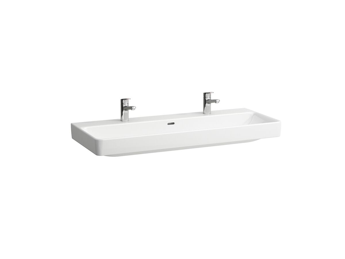 LAUFEN Pro S Wall Basin 2 TapHole with Overflow 1200x465