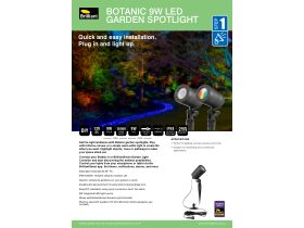 Specification Sheet - Brilliant Botanic 9W IP68 Garden Spot Light