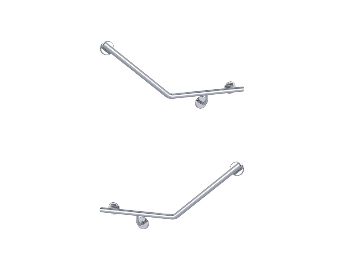 Mizu Drift 40 Degree Ambulant WC Left Hand & Right Hand Pair Polished Stainless Steel