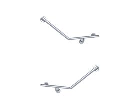 Mizu Drift 40 Degree Ambulant WC Left Hand & Right Hand Pair Polished Stainless Steel