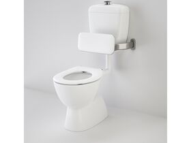 Caroma Care 400 Bottom Inlet Toilet Suite S Trap & Backrest with Caravelle Single Flap Seat White (4 Star)