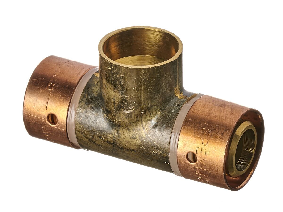 Auspex Crimp Tee 20mm x 20mm x (3/4" Female Brazing Tail) from Reece