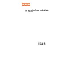 Installation Instructions - Franke Designer Undermount Rangehood 86cm Stainless Steel