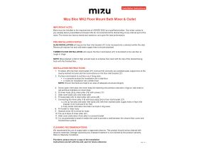 Installation Instructions - Mizu Bloc MK2 Floor Mount Bath Mixer Tap & Outlet
