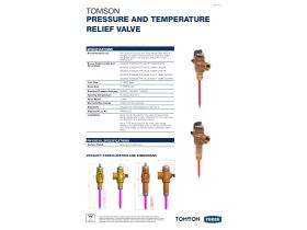 Technical Guide - Tomson Pressure & Temperature Relief Valve (HT55) 15mm 1000kPa